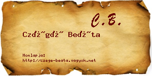 Czégé Beáta névjegykártya